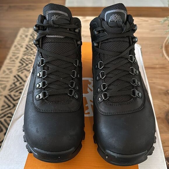 Timberland Men's Mt. Maddsen Mid Waterproof Hiking Boot Black NEW in Box - Picture 2 of 9